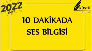 10 DAKÄ°KADA  Ses Bilgisi  RÃœÅTÃœ HOCA [upl. by Nohsed]