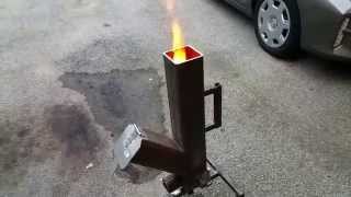 GRAVITY FEED PELLET  WOOD BURNING ROCKET STOVE PART 1 [upl. by Reginauld]