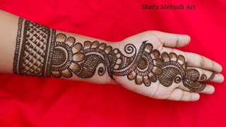 Simple arabic mehndi designs for front hands [upl. by Oihsoy812]