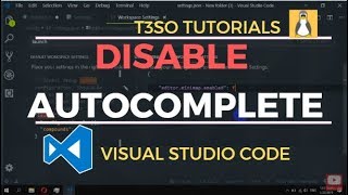 How to Disable autocomplete in Visual Studio Code [upl. by Aitnahc]