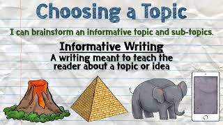 Informative Writing  Choosing a Topic [upl. by Entirb768]