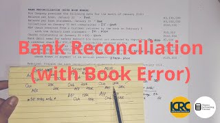 Bank Reconciliation with Adjusting Entries with Book Error [upl. by Ingram979]