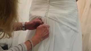 Wedding Gown Bustle Instruction for French and American Bustle [upl. by Enelloc]