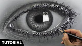 Draw Hyperrealistic Eye  Easiest Method  Narrated Stepbystep [upl. by Aseram]