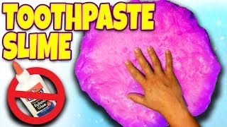 How to make GIANT TOOTHPASTE SLIME without GLUE Super Easy Slime [upl. by Marte]