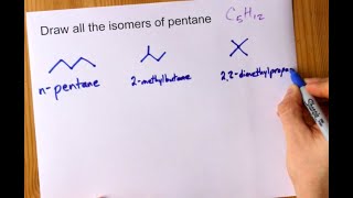 Draw All the Isomers of Pentane [upl. by Bradman]