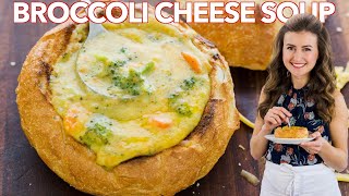 Homemade Broccoli Cheese Soup Recipe [upl. by Sinnej]