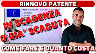 RINNOVO PATENTE ECCO COME FARE E QUANTO COSTA [upl. by Brightman486]