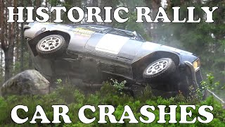 Historic Rally Cars Crash Compilation HD [upl. by Aynna424]