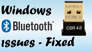 How to Fix Bluetooth not working in Windows 10 CSR USB not detected [upl. by Itra513]