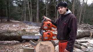 2020 Husqvarna 455 Rancher VS 450 Husqvarna chainsaw [upl. by Ferguson]