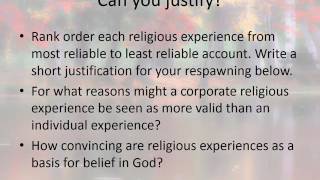 OCR A Level Philosophy Religious Experience [upl. by Nibor354]