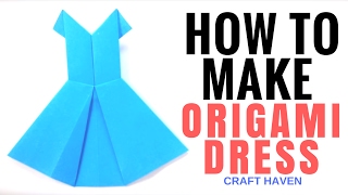 How to Make Origami Dress  Easy Tutorial for Beginners  Paper Dress [upl. by Ballard]