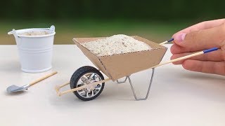 How to Make a Wheelbarrow  DIY Realistic Miniature Wheelbarrow [upl. by Navinod]