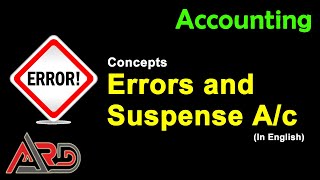 Errors and Suspense Account  Concepts  English [upl. by Ahsaei300]