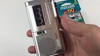 Sony Microcassettecorder M560V recorder demo [upl. by Bobbi942]