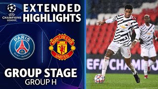 Paris SaintGermain vs Manchester United Extended Highlights  UCL on CBS [upl. by Nyladnohr]