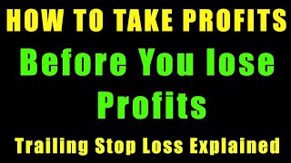 TRAILING STOP LOSS EXPLAINED  LIMIT YOUR LOSSES  HOW TO TAKE PROFITS [upl. by Irmina19]