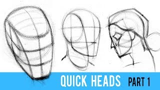 Quickly Draw Heads with the Loomis Method  Part 1 [upl. by Edrahc]