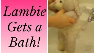 Lamb Cam 2 Lambies Bath  How to Wash your Build a Bear LambCam [upl. by Ykroc3]