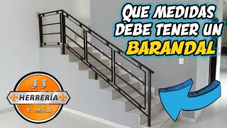 Que MEDIDAS Debe Tener Un BARANDAL [upl. by Nnahgiel]