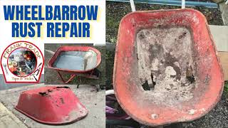 Wheelbarrow rust repair [upl. by Jobina]