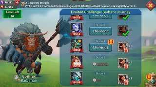 Lords mobile Barbarian limited Challenge stage 4  Barbarian stage 4  Barbaric journey stage 4 [upl. by Animor]