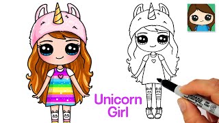 How to Draw a Cute Unicorn Girl 🦄🌈LOL NaNaNa Fashion Doll [upl. by Jone753]