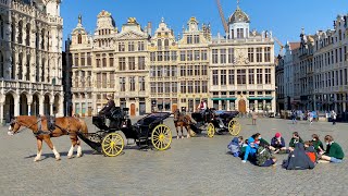 BRUSSELS capital of Belgium amp Europe  Walking tour in 4K [upl. by Oiratno]