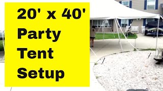 Eureka 20 x 40 Elite Party Tent Setup  How to set it up By Ace Tent Rental Davison Michigan [upl. by Lutero]