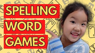 GAMESCHOOLING Language Arts  Fun SPELLING practice GAMES for Kids  7 Ways To Play [upl. by Eidissac]