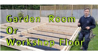 Garden room or workshop floor construction process the simple way [upl. by Noslen]