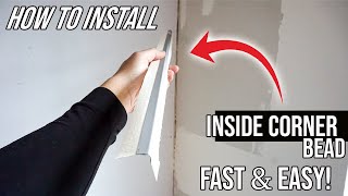 How To Install Inside Corner Bead Paper Faced Metal Bead On Drywall  EASY DIY For Beginners [upl. by Engvall]