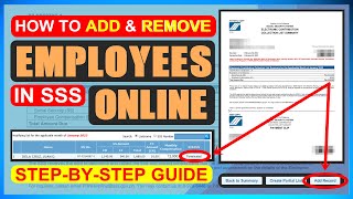 HOW TO ADD AND REMOVE EMPLOYEE IN SSS ONLINE  EMPLOYER [upl. by Nissa]