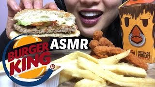 ASMR BURGER KING Whopper  Buffalo Chicken Fries EATING SOUNDS  SASASMR [upl. by Anayhd]