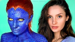 Mystique XMen Transformation  Cosplay Tutorial  jasmeannnn [upl. by Puklich]