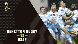 Highlights  Benetton Rugby v USAP Round 5  Challenge Cup 202122 [upl. by Bomke437]